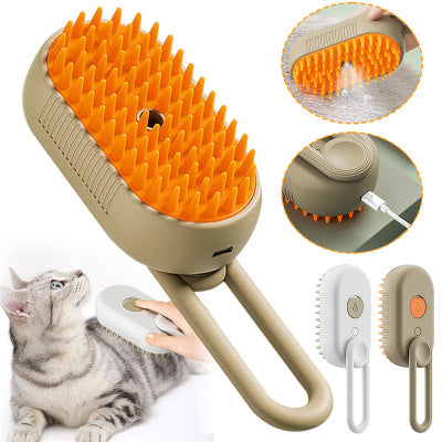 3-in-1 Steam Brush for Cats & Dogs